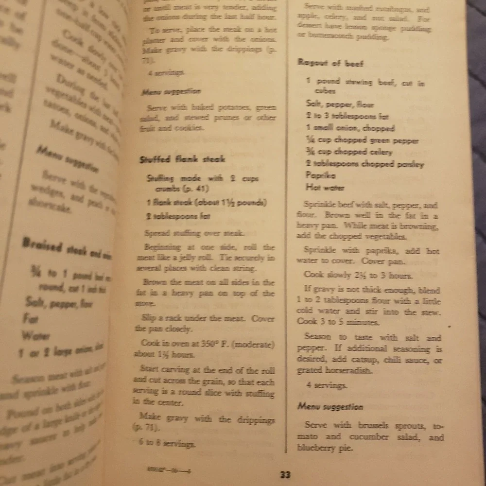 1954 Family Fare Food Management & Recipes from U.S. Dept of Agriculture & Vorys
